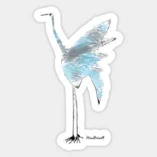 Crane Sketch Sticker